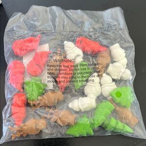 648 Holiday Pencil Top Erasers